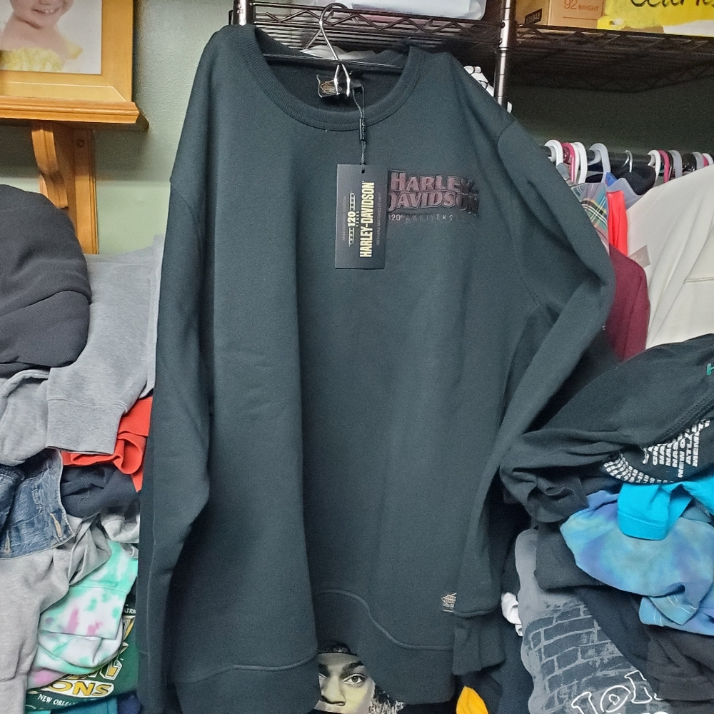 Harley Davidson 2023 120 Year Anniversary Embroidered Creneck Mens 3XL. 